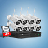 UL-tech Pro Wireless 8-Channel CCTV Surveillance System with 3MP Cameras and 1TB Storage - Close-Up Angle