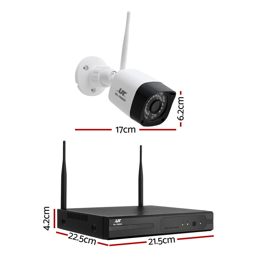 UL-Tech 3MP 8-Channel Wireless CCTV System with 8 HD Cameras
