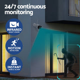 UL-Tech 3MP 8-Channel Wireless CCTV System with 8 HD Cameras