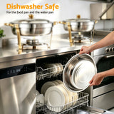 5-Star Chef 5L Chafing Dish Set 2-Pack, Food Warmer Catering Server Buffet - Low Angle