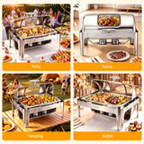 5 Star Chef 9L Chafing Dish Buffet Warmer Food Warmer Catering Server - Extra Image