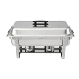 5-Star Chef Chafing Dish 9L 1-Pan Buffet Warmer Food Warmer Catering Server - Side View