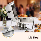 5-Star Chef Chafing Dish 9L 1-Pan Buffet Warmer Food Warmer Catering Server - Close-Up Angle