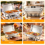 5-Star Chef Chafing Dish 8L 2-Pan Buffet Warmer Food Warmer Catering Server - Extra Image