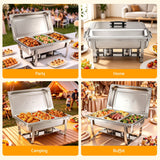 5-Star Chef Chafing Dish 7.5L 3-Pan Buffet Warmer Food Warmer Catering Server - Extra Image