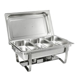 5-Star Chef Chafing Dish 7.5L 3-Pan Buffet Warmer Food Warmer Catering Server - Extra Image