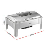 5-Star Chef 9L Chafing Dish Buffet Warmer Food Warmer Catering Server - Front View