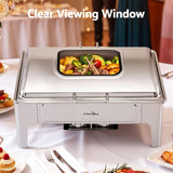 5-Star Chef 9L Chafing Dish Buffet Warmer Food Warmer Catering Server - Rear View