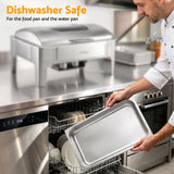 5-Star Chef 9L Chafing Dish Buffet Warmer Food Warmer Catering Server - Low Angle
