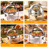 5-Star Chef 9L Chafing Dish Buffet Warmer Food Warmer Catering Server Round - Extra Image