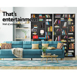 Artiss Bookshelf CD Storage Rack - BERT Black - 45-Degree Angle