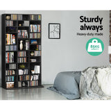 Artiss Bookshelf CD Storage Rack - BERT Black - Close-Up Angle