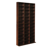 Artiss Bookshelf CD Storage Rack - BERT Walnut - Front View