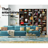 Artiss Bookshelf CD Storage Rack - BERT Walnut - Top-Down View