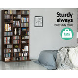 Artiss Bookshelf CD Storage Rack - BERT Walnut - Rear View