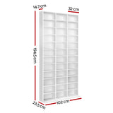 Artiss Bookshelf CD Storage Rack - BERT White