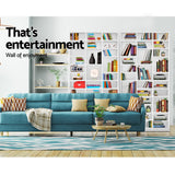 Artiss Bookshelf CD Storage Rack - BERT White - Side View