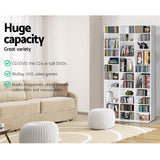 Artiss Bookshelf CD Storage Rack - BERT White - Top-Down View