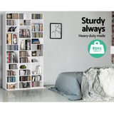 Artiss Bookshelf CD Storage Rack - BERT White - 45-Degree Angle