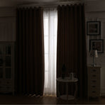 2x 100% Blockout Curtains Panels 3 Layers Eyelet Taupe 180x230cm