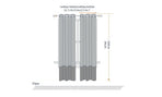 2x 100% Blockout Curtains Panels 3 Layers Eyelet Green 140x230cm