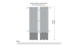 2x 100% Blockout Curtains Panels 3 Layers Eyelet Black 240x230cm