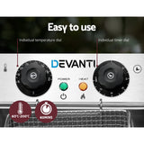 Devanti 20L Electric Commercial Deep Fryer Double Baskets 4400W - Top-Down View