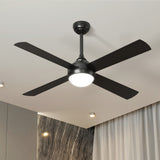 Vevare 52'' AC Ceiling Fan with Light Remote Control 4 Blades Black