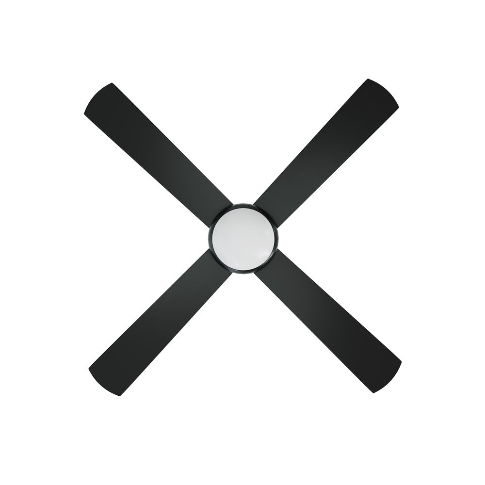 Vevare 52'' AC Ceiling Fan with Light Remote Control 4 Blades Black