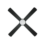 Vevare 52'' AC Ceiling Fan with Light Remote Control 4 Blades Black - 45-Degree Angle
