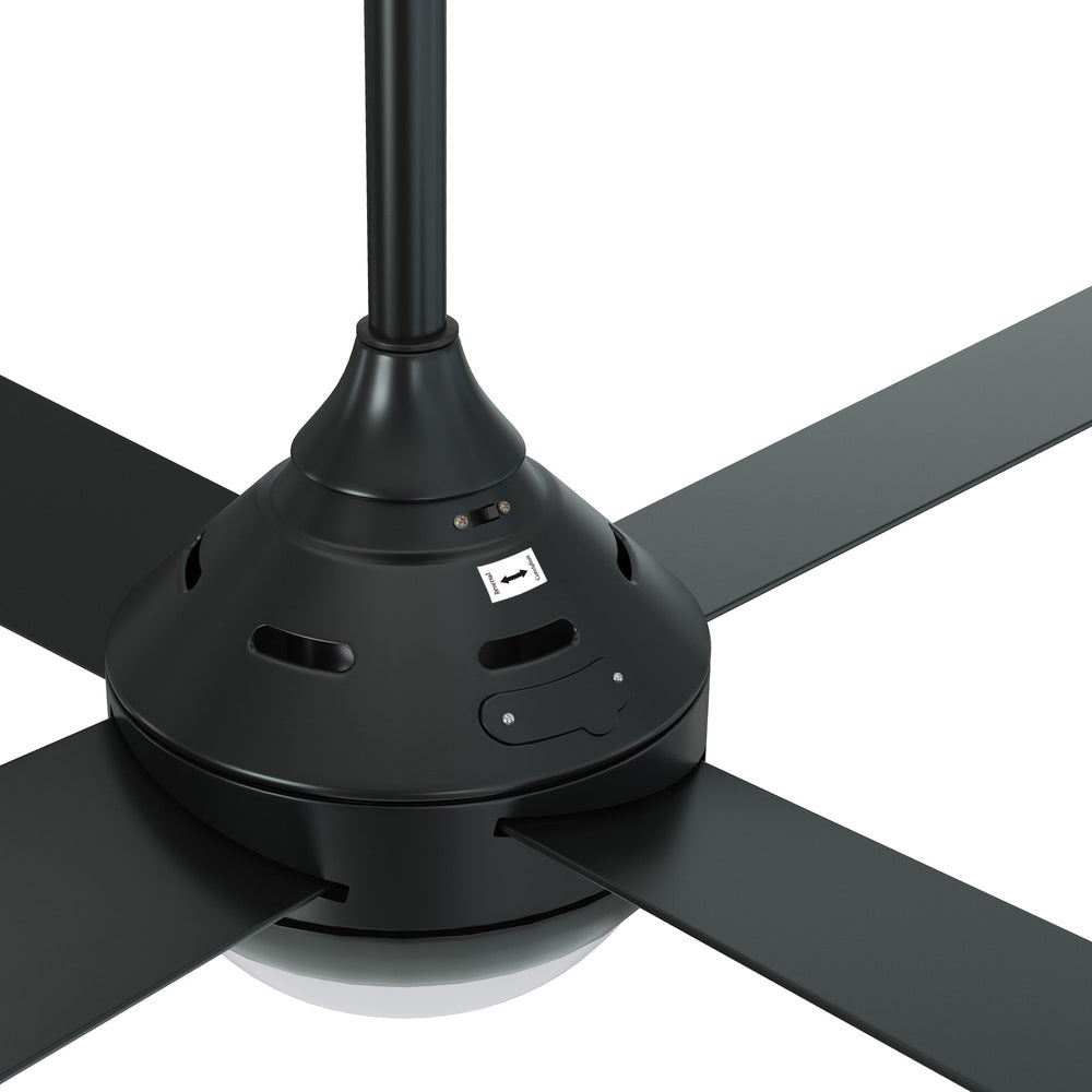 Vevare 52'' AC Ceiling Fan with Light Remote Control 4 Blades Black