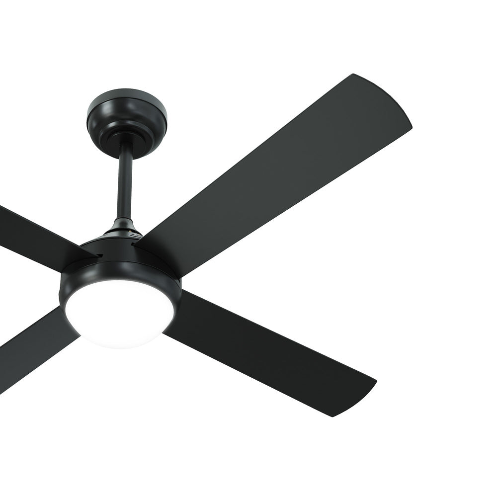Vevare 52'' AC Ceiling Fan with Light Remote Control 4 Blades Black
