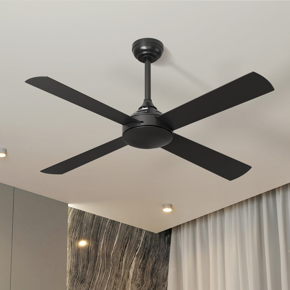 Vevare 52'' Ceiling Fan AC Remote Control Timer 4 Blades Black