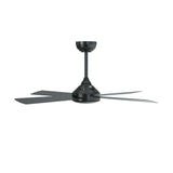 Vevare 52'' Ceiling Fan AC Remote Control Timer 4 Blades Black - Low Angle