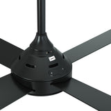Vevare 52'' Ceiling Fan AC Remote Control Timer 4 Blades Black - Extra Image