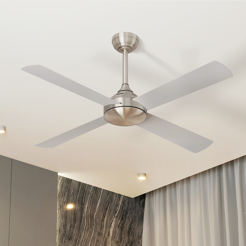 Vevare 52'' Ceiling Fan AC Remote Control Timer 4 Blades Silver