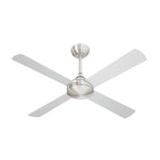 Vevare 52'' Ceiling Fan AC Remote Control Timer 4 Blades Silver