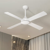 Vevare 52'' Ceiling Fan AC Remote Control Timer 4 Blades White - Side View