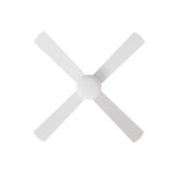Vevare 52'' Ceiling Fan AC Remote Control Timer 4 Blades White - Low Angle