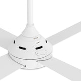 Vevare 52'' Ceiling Fan AC Remote Control Timer 4 Blades White