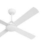 Vevare 52'' Ceiling Fan AC Remote Control Timer 4 Blades White - 45-Degree Angle