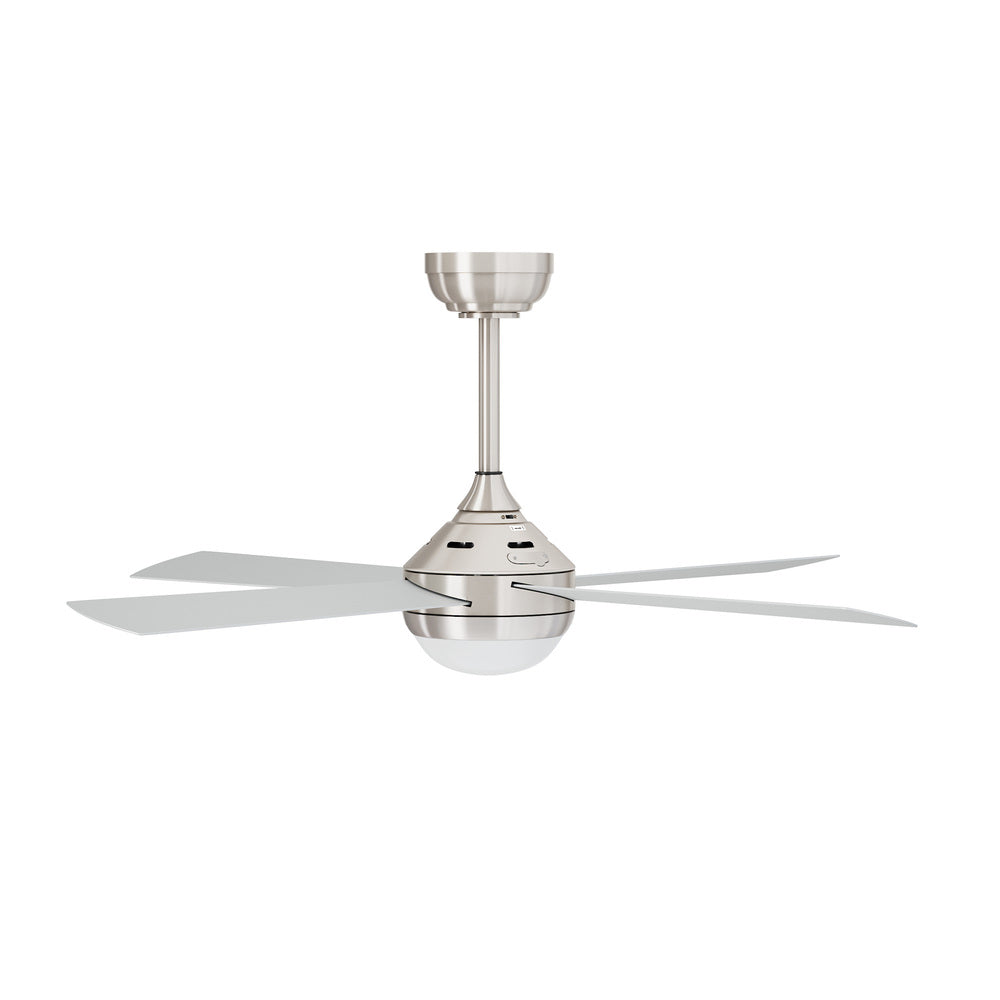 Vevare 52'' AC Ceiling Fan with Light Remote Control 4 Blades Silver