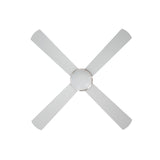 Vevare 52'' AC Ceiling Fan with Light Remote Control 4 Blades Silver - Side View