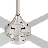 Vevare 52'' AC Ceiling Fan with Light Remote Control 4 Blades Silver