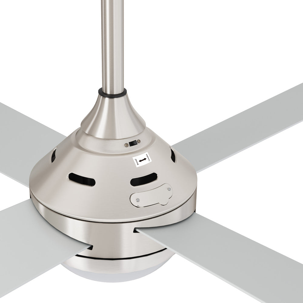 Vevare 52'' AC Ceiling Fan with Light Remote Control 4 Blades Silver
