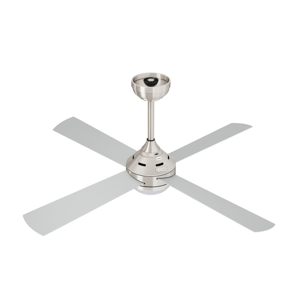 Vevare 52'' AC Ceiling Fan with Light Remote Control 4 Blades Silver