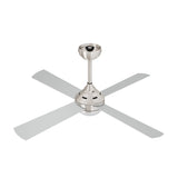 Vevare 52'' AC Ceiling Fan with Light Remote Control 4 Blades Silver - Low Angle