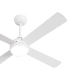 Vevare 52'' AC Ceiling Fan with Light Remote Control 4 Blades White - 45-Degree Angle