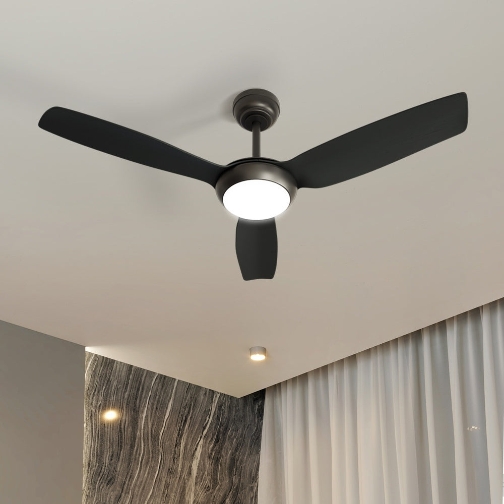 Vevare 52" Ceiling Fan with Light DC Remote Control 5 Speed Black