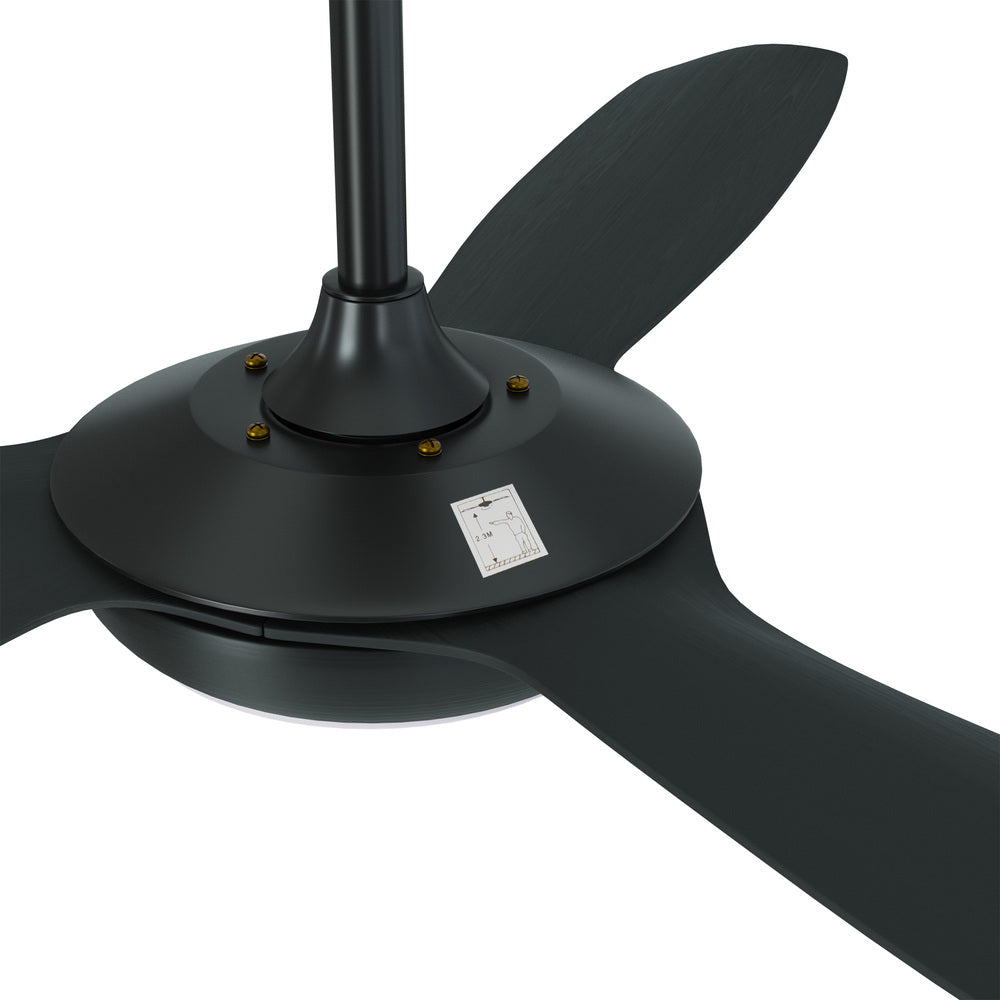 Vevare 52" Ceiling Fan with Light DC Remote Control 5 Speed Black